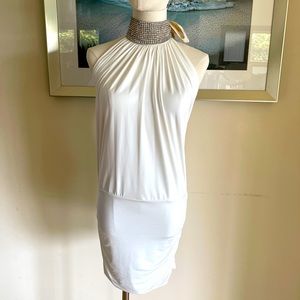 Savee Couture Stunning White Dress SZ 4/6 - Elegant Style Hollywood Flair